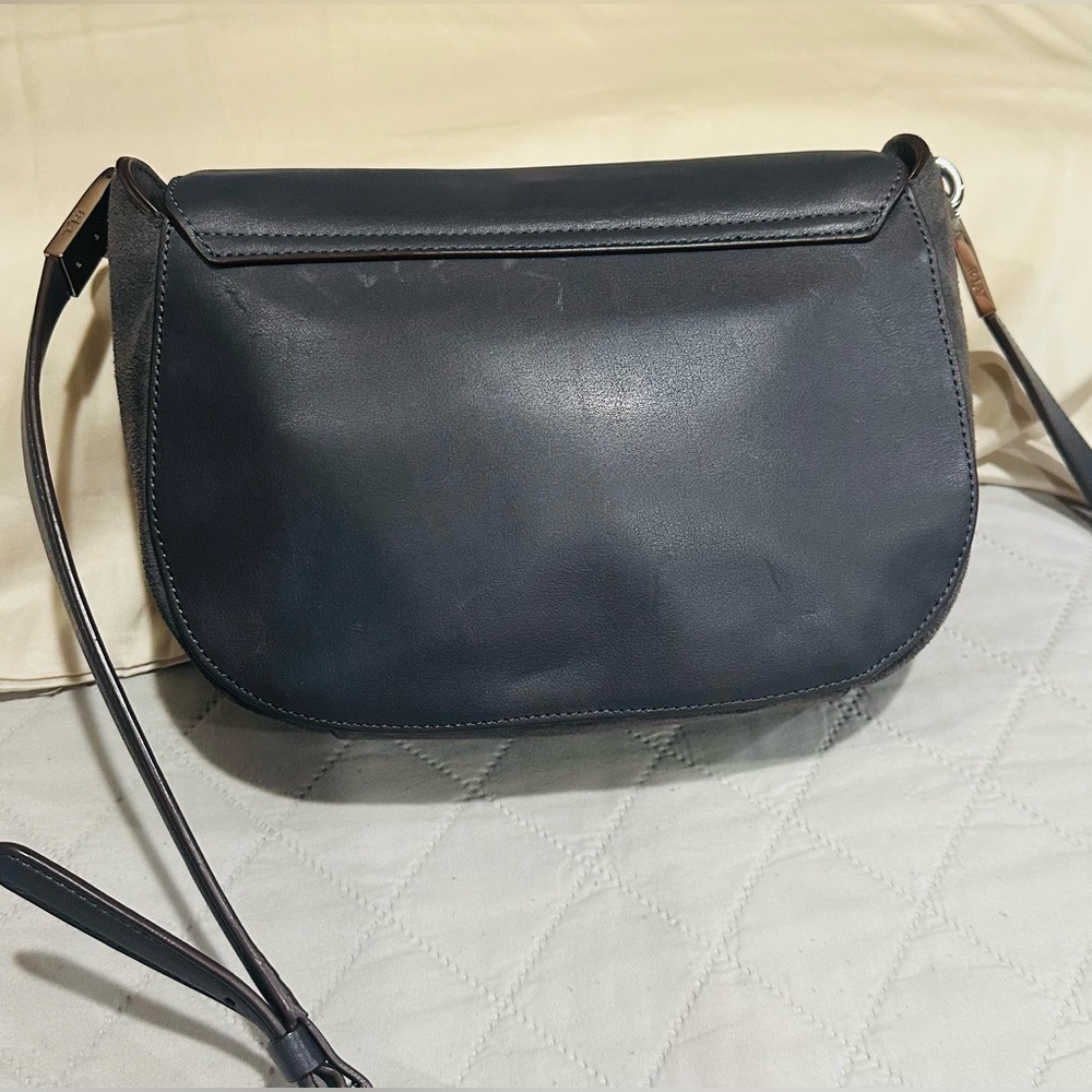 Ralph Lauren  Elegant Gray Leather Crossbody Bag - Picture 3 of 13